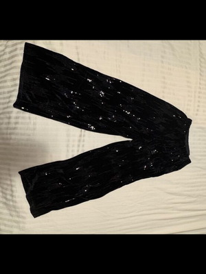 Velvet pants with sequins Zara like new, black, 134 cm