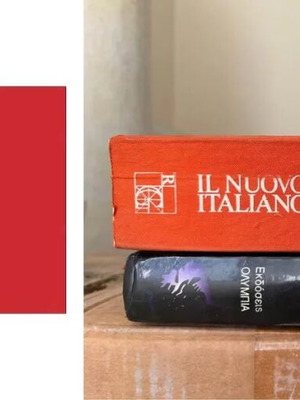 Italian dictionaries used, set of 2