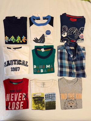 GAP T-shirts like new, pack of 9, multicolor, for 4-5 years old