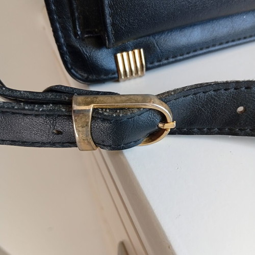 Briano men's bag used, black eco leather professional design