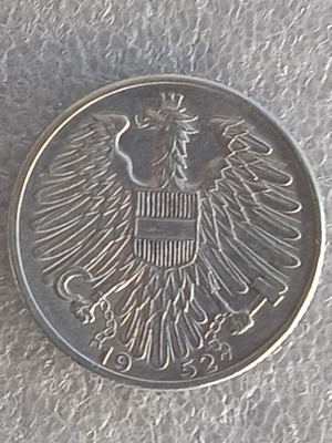 Austria 5 Schilling coin 1952 aluminum