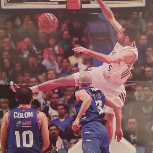 Double basketball poster Real-NBA used
