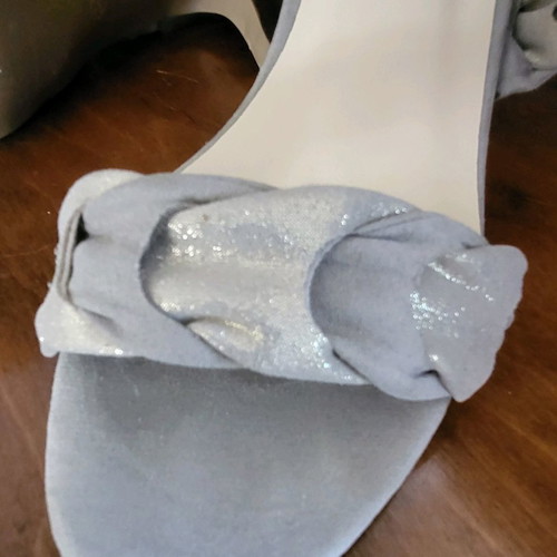 Bon Prix sandals used, size 39, gray with gold accents