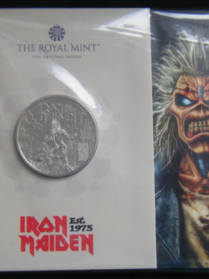 Iron Maiden 50 Years £5 BU Commemorative Coin 2025
