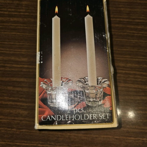 Vintage glass candleholders like new from Italy