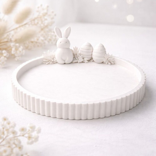 Easter decorative tray with bunny new