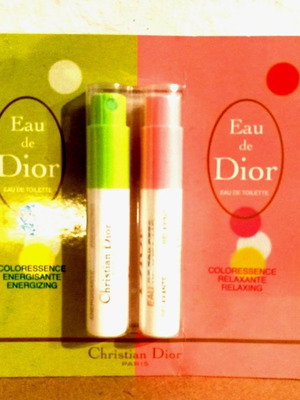 Dior gift card with 2 mini spray Eau de Dior like new