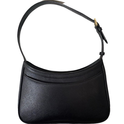 DKNY leather shoulder bag like new, black with gold details