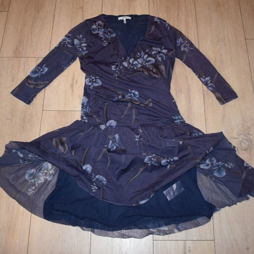 GANNI Etsu Mesh dress size M like new, blue and multicolor