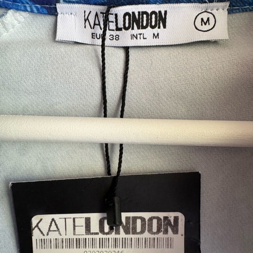 Kate London dress new, white and blue, size M