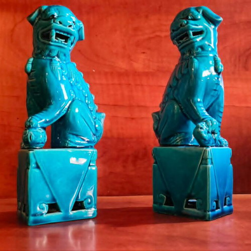 Foo Dog statues like new, 20 cm, Chinese guardian lions