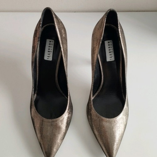 Fratelli Rossetti pumps used, size 38.5, metallic gold