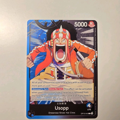 Usopp One Piece Card Game OP10-042 Leader like new