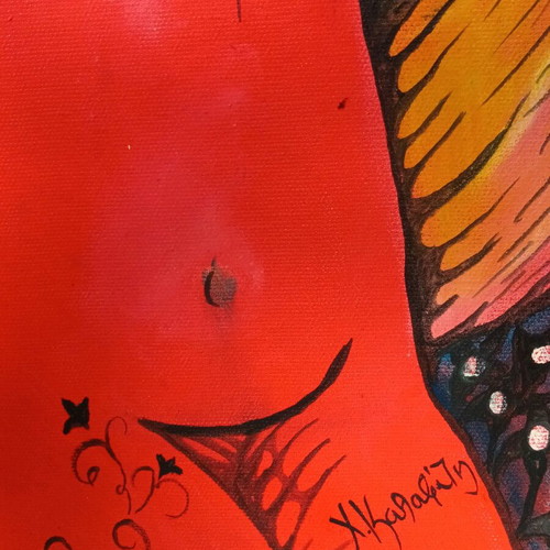 Acrylic painting on canvas 60x120 by Chr. Kalafati new