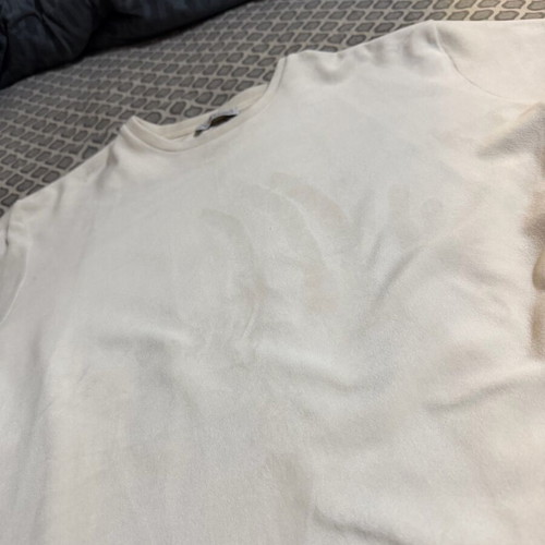 Velour t-shirt like new, size M, white