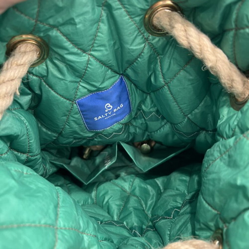 Salty Bag Backpack new, handmade from sailcloth, green