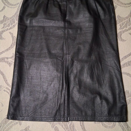 Napa leather skirt used, black, size L
