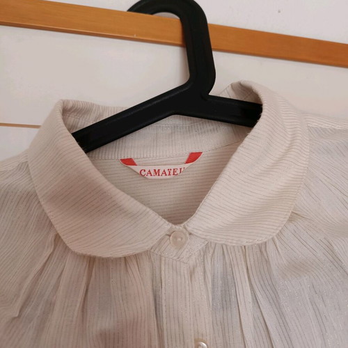 Cotton white shirt with glitter size M like new