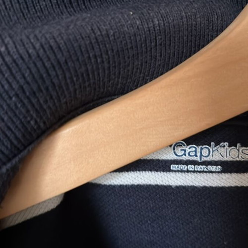 Polo shirt GAP used, white and blue, age 8
