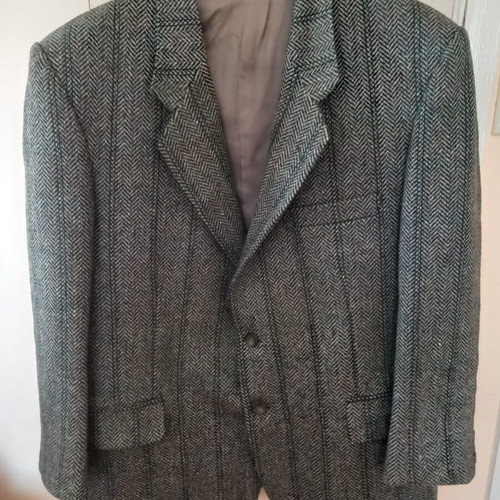 Wool jacket new size 56, black and gray