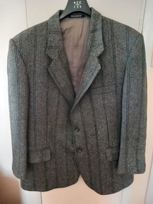 Wool jacket new size 56, black and gray