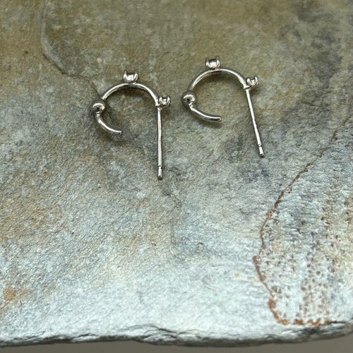 Small hoop earrings with zirconia silver 925 new
