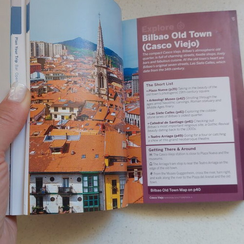 Travel guide for Bilbao and San Sebastian used with notes