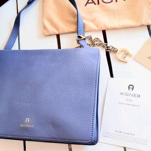 Aigner collectible 50th anniversary bag new, 2 compartments, purple