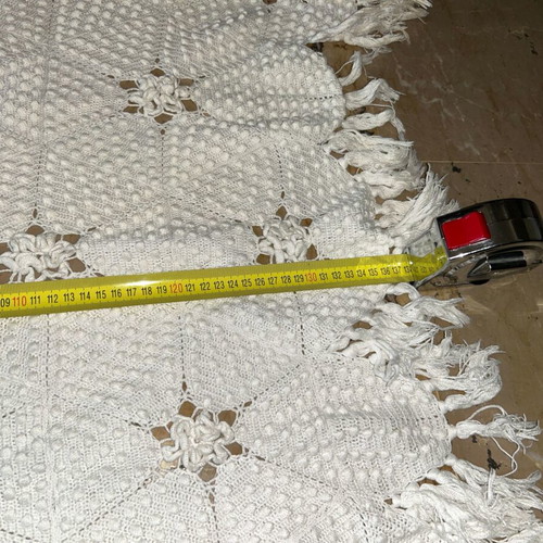 Vintage handmade crochet table runner 1.38m x 0.90m