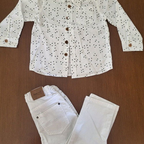 Spring set for 1 year old like new, Name it shirt and Mayoral pants