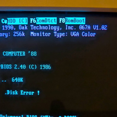 OTI VGA067 16bit ISA CGA/EGA/VGA 256kb graphics card used