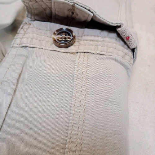 Men's bermuda shorts used slim beige, size S-M