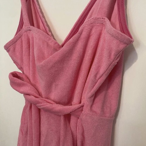 Benissimo Pink Beach Dress new, short terry fabric
