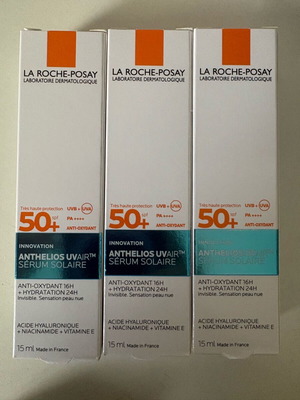 La Roche Posay Anthelios UVAIR Serum Sunscreen SPF50+ New 3x15ml