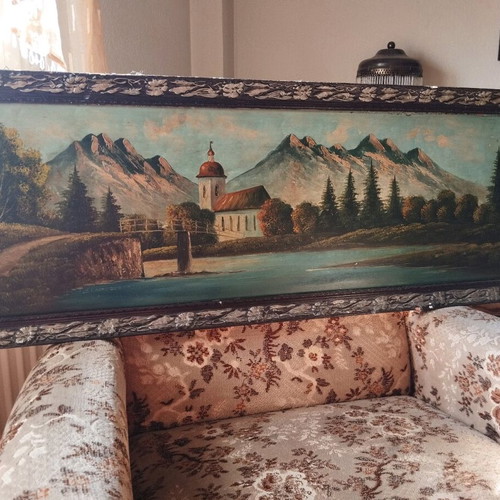 Old handmade painting frame used