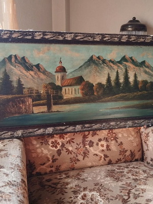 Old handmade painting frame used