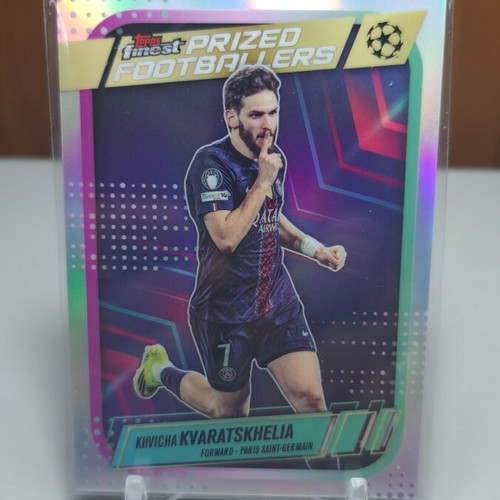 Topps Finest 2026 Prized Footballers Khvicha Kvaratskelia κάρτα σαν καινούργιο