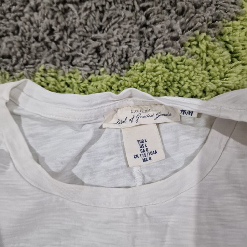 H&M Women Cotton T-Shirt Size L Like New Black and White