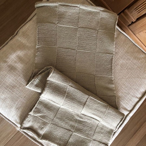 DKNY scarf used, beige with beautiful pattern