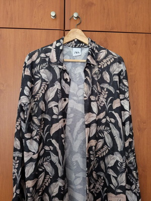 Zara shirt XL summer like new, gray