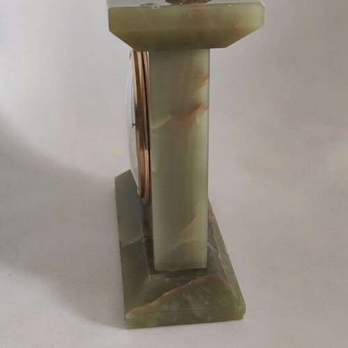 Vintage table clock made of onyx like new
