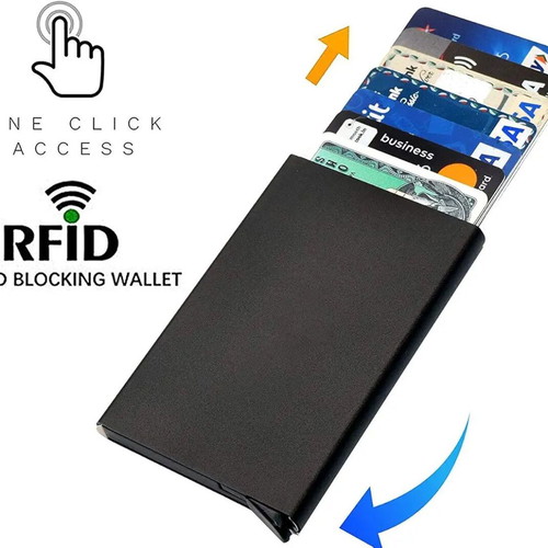 Metal Security Card Wallet new, black