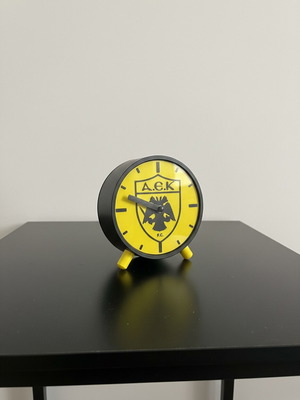 Ρολόι γραφείου ΑΕΚ 3D printed καινούργιο, μοντέρνος σχεδιασμός