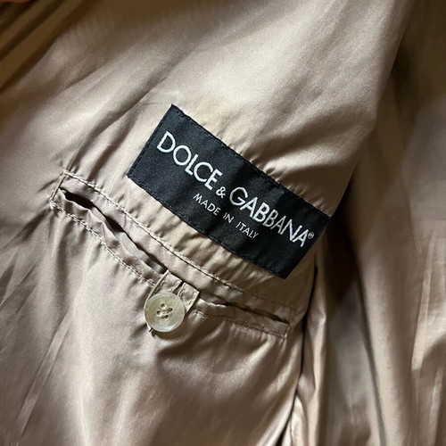 Men's jacket Dolce & Gabbana like new, natural leather and fabric