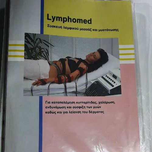 Lymphomed lymphatic massage and myotonia device used