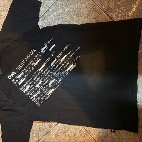 OWL T-Shirt size M used, black with print wear