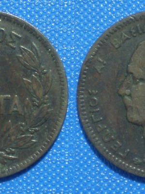 Coin Greece 5 Lepta 1878 K copper used