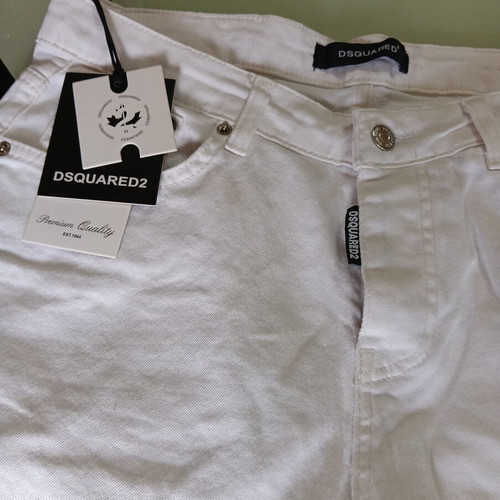 Dsquared2 White Denim Shorts W32 New