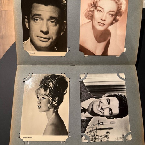Album with collectible star photos used