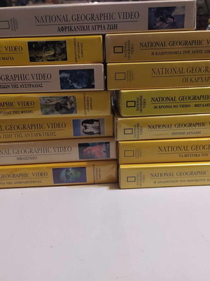 National Geographic video cassettes new, pack of 13, dubbed